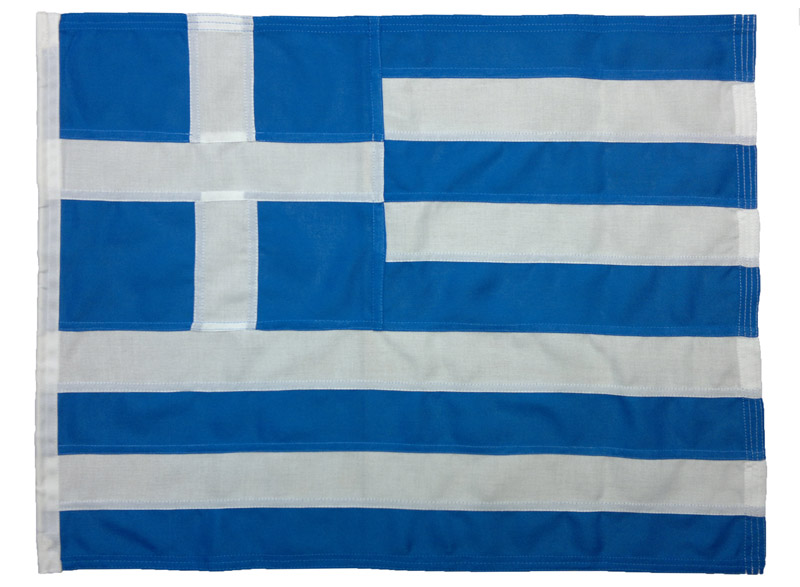 18x12" 46x31 cm Greece courtesy flag MoD printed
